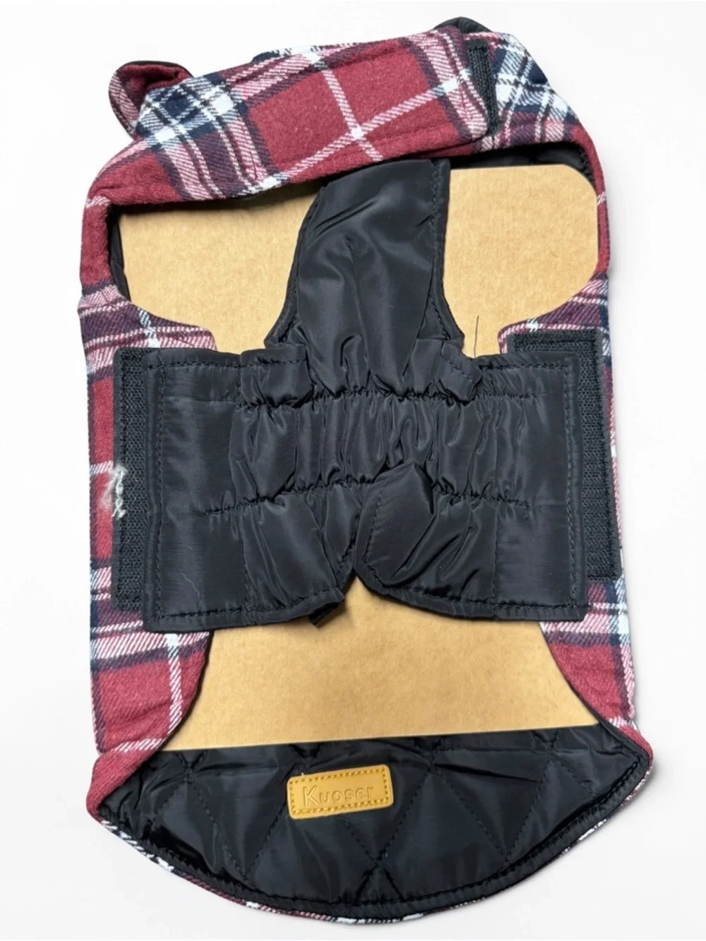 Kuoser Dog Coat Small Waterproof Reversible Jacket Plaid Winter Warm Puppy NWT